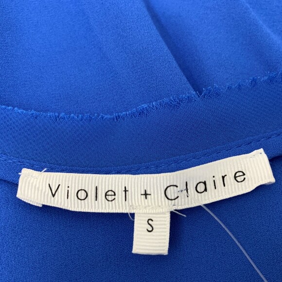 Violet + Claire Women's Top Small Blue V-Neck Sleeveless - Picture 6 of 8